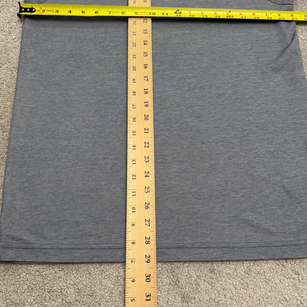 Travis Mathew Cotton Blend Polo Shirt Mens Medium Heathered Blue Golf Preppy Top - Picture 12 of 14